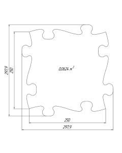 Muffik ortopédiai puzzle - kemény erdei tobozok, zöld, 1 db