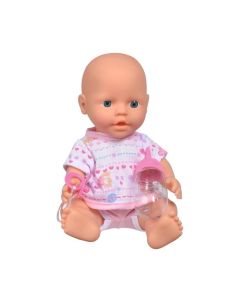 New Born Baby pisilős baba 30 cm, rózsaszín