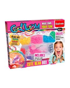 Paulinda Cool Loom - Gumikarkötő készítő szett, mackós dobozban