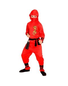 Piros sárkány ninja jelmez, 128 cm