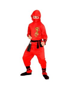 Piros sárkány ninja jelmez, 140 cm