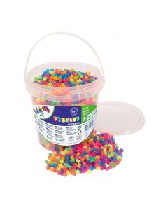 Playbox Vödör vasalható gyöngyökkel, 5000 db, neon mix
