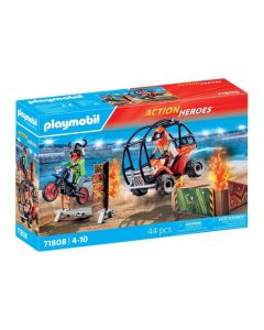 PLAYMOBIL® 71808 Kaszkadőrök motorral és homokfutóval