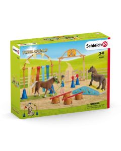 Schleich 42481 Póni agility - ügyességi edzés