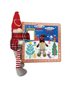 Snap & Snuggle Pattanj pajtás plüss barát képeskönyvvel  - karácsonyi manó