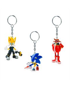 Sonic Prime meglepetés minifigura kulcstartó tasakban - 12 féle