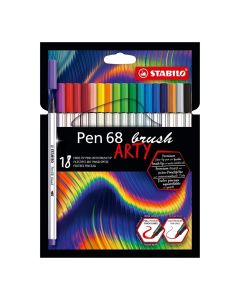 Stabilo Pen 68 Brush ARTY ecsetfilc készlet, 18 db-os