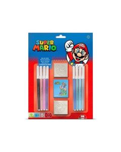 Super Mario nyomdaszett 2 darabos, 8 db filctollal