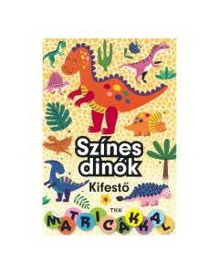 Színes dinók kifestő - matricákkal