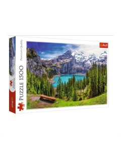 Trefl puzzle 1500 db - Oeschinen-tó, Alpok, Svájc