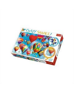 Trefl puzzle Crazy Shapes 600 db - Színes hőlégballonok