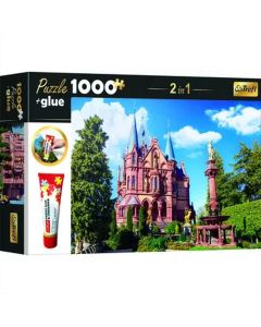 Trefl puzzle ragasztóval 1000 db - Drachenburg-kastély, Németország
