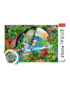 Trefl Spiral puzzle 1040 db - Trópusi állatok