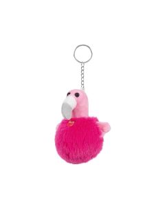Trudi állatos plüss gombóc kulcstartók - flamingó