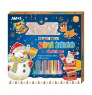 Amos Karácsonyi üvegmatrica dekor szett, 10 szín és 12 sablon