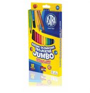 Astra Jumbo 12 db-os színes ceruza készlet hegyezővel