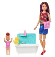 Barbie Bébiszitter játékszett - fürdetés (FHY97/FXXH05)