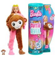 Barbie Cutie Reveal meglepetés baba, 4. dzsungel sorozat - majmocska (HKR01)