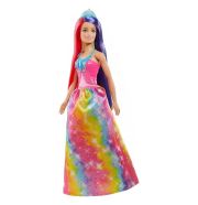 Barbie Dreamtopia varázslatos frizura baba - rózsaszín-kék hajjal