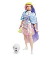 Barbie Extravagáns baba - csillogó ruhában, kutyus kedvenccel