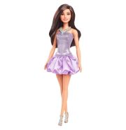 Barbie Fashionista barátnők stílusos divatbaba - fényes Lila ruhában