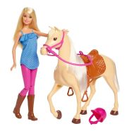 Barbie lovas szett babával 