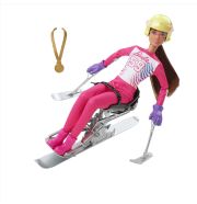 Barbie Téli olimpia - sportoló baba - parasportoló alpesi sielő baba (HCN30/HCN33)