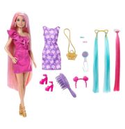 Barbie Totally Hair baba 2. sorozat - rózsaszín hajkorna (HKT95/HKT96)