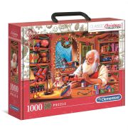 Clementoni Puzzle 1000 db Christmas Collection - A Mikulás műhelye