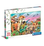 Clementoni Puzzle 104 db Super - Dinoszauroszok földje
