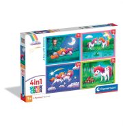 Clementoni Puzzle 12, 16, 20, 24 db - Egy nap az Unikornissal