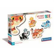 Clementoni Puzzle 2-3-4-5 db SuperColor My First Puzzles - vadállatok 