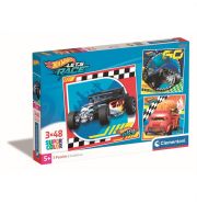 Clementoni Puzzle 3 db SuperColor My First Puzzles - Hot Wheels