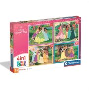 Clementoni Puzzle 4 az 1-ben 12+16+20+24 db - Disney Hercegnők (2025)