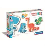 Clementoni Puzzle 4db SuperColor My First Puzzles - Dinók