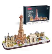 CubicFun 3D puzzle City Line Párizs LED világítással