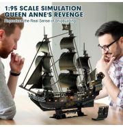 CubicFun 3D puzzle Queen Anne's Revenge kalózhajó LED világítással