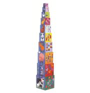 Djeco 10 funny blocks - Toronyépítő kocka, mulatságos