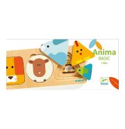 Djeco Anima Basic - Mini-logika 3 rétegű formaillesztő, formaberakó