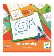 Djeco Step by step, Animals and Co - Rajzolni tanulok lépésről lépésre