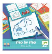 Djeco Step by step, Arthur and Co - Rajzolni tanulok lépésről lépésre