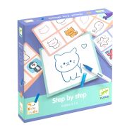 Djeco Step by Step Babies & Co - Rajzolás lépésről lépésre, Állatkölykök