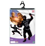 Fekete ninja jelmez, 140 cm