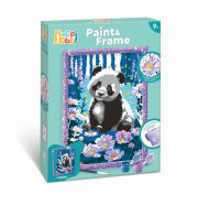 Festés számok szerint, képkerettel - panda