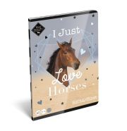 Füzet tűzött A5, 40 lapos, szótár - Love Horses