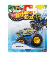 Hot Wheels Monster Trucks színváltós kisautó 1:64 - Invader
