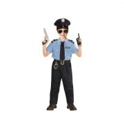 Kék rendőrtiszt jelmez, 116 cm