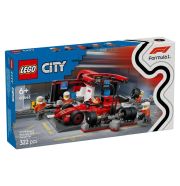 LEGO® City 60443 F1-es boxutca és személyzet, Ferrari autóval
