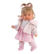 Llorens Valeria baba rózsaszín ruhában 28 cm