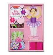 Melissa & Doug kreatív játék, fa öltöztethető ballerina